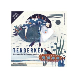 Tengerkék – dekorpapír kollázshoz és origamihoz